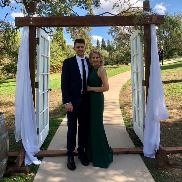 Badgley Mischka Long, Green, Size 2, Dress - Picture 3 of 5